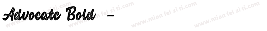 Advocate Bold字体字体转换